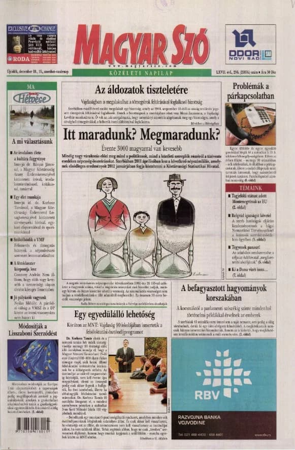 Magyar Szó, 67. évf. 2010. december 18. – 19. 296. sz. 1–48. oldal