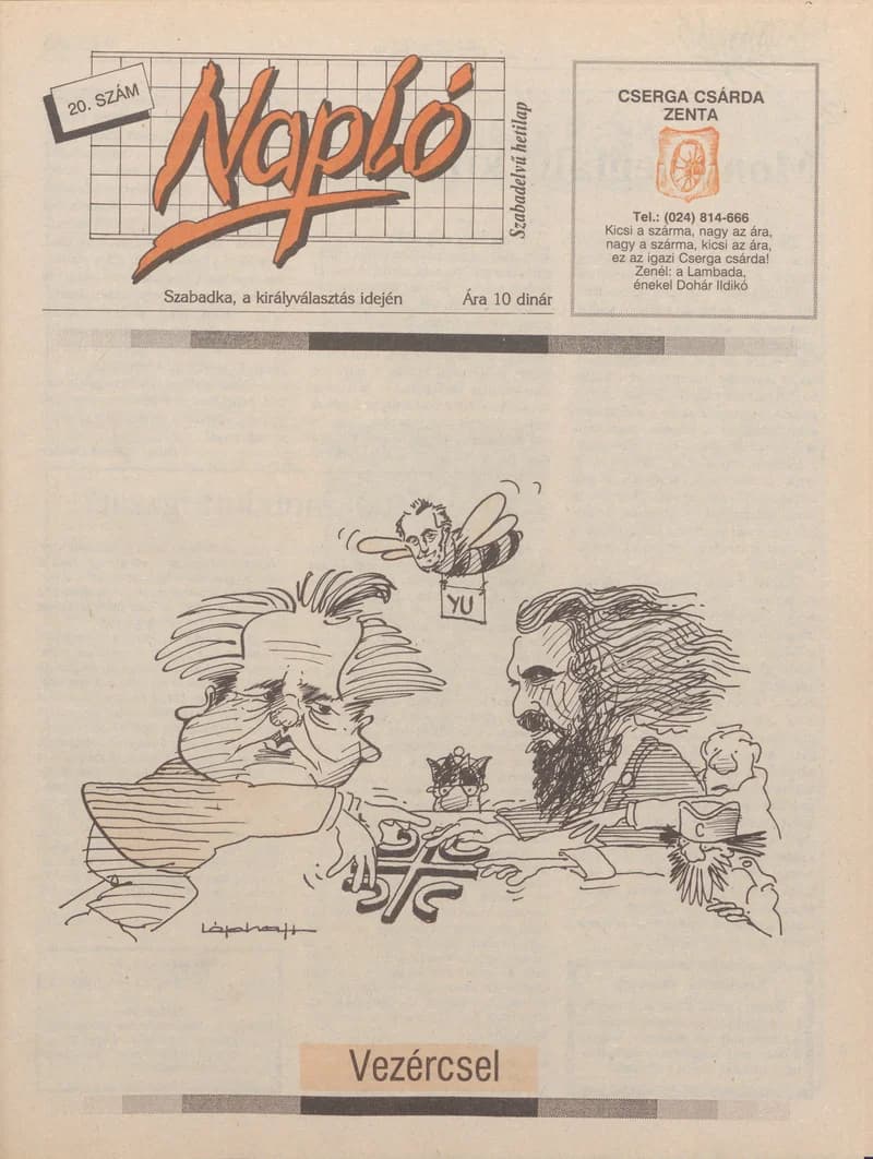 Napló - Szabadelvű hetilap, 1. évf. 1990. szeptember 19. 20. sz.