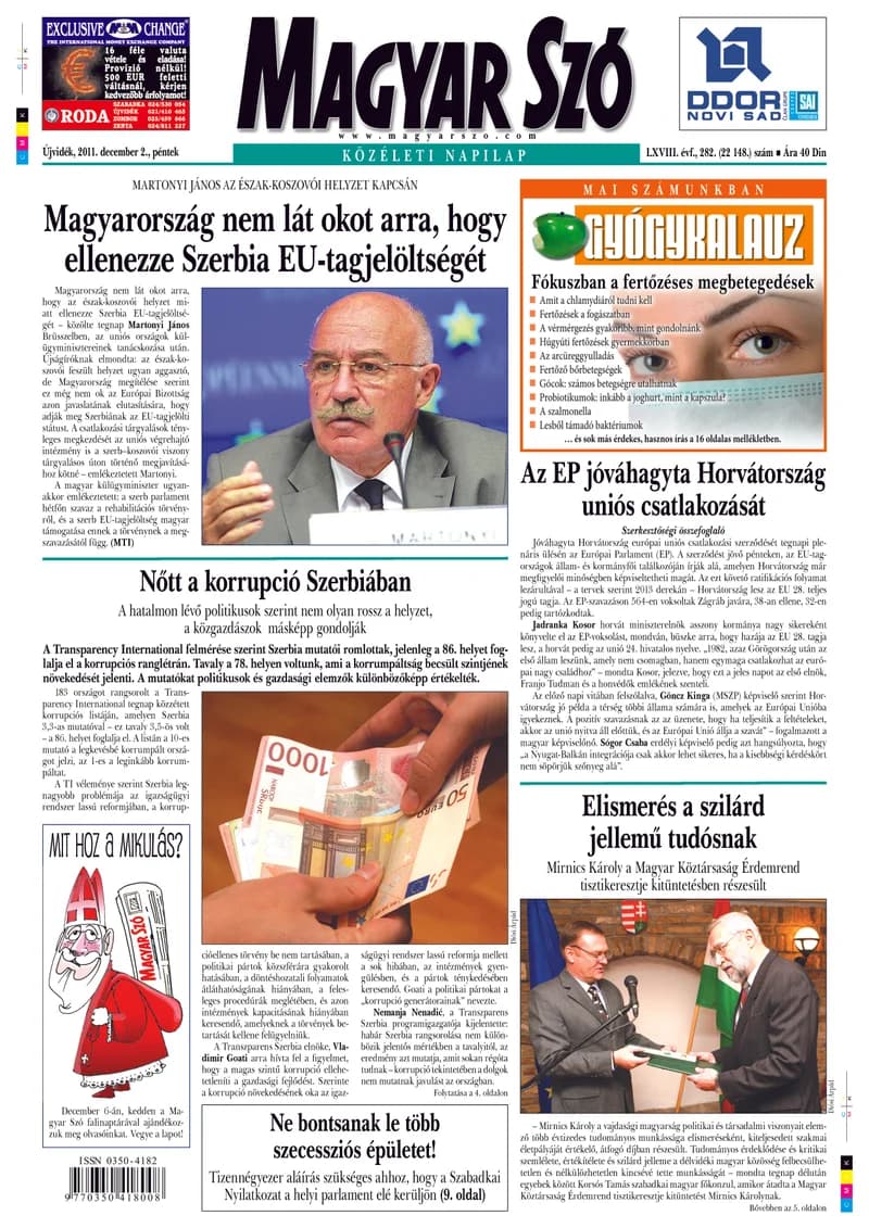 Magyar Szó, 68. évf. 2011. december 2. 282. sz. 11–20. oldal