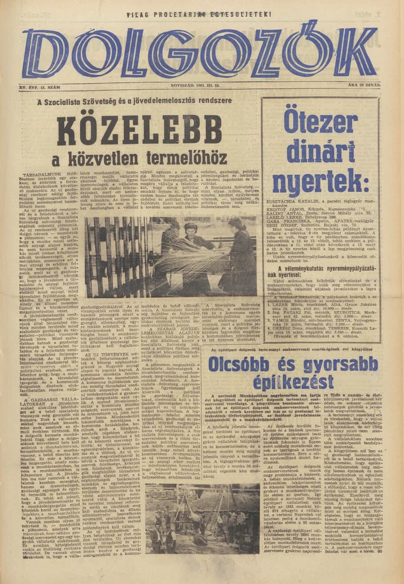 Dolgozók, 15. évf. 1961. március 24. 13. sz.