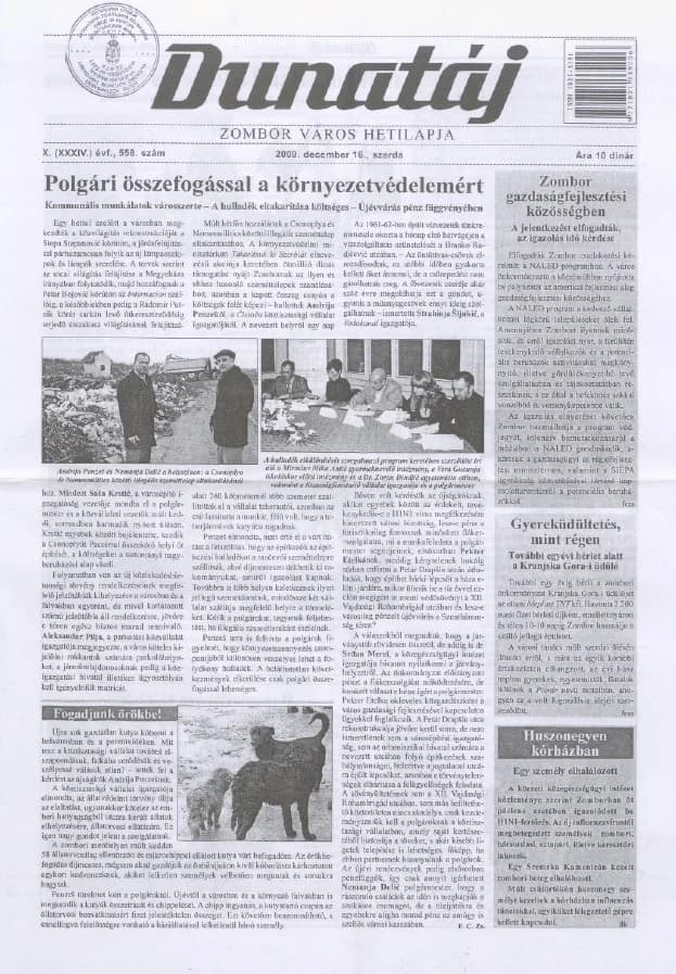 Dunatáj, 11. évf. 2009. december 16. 558. sz.