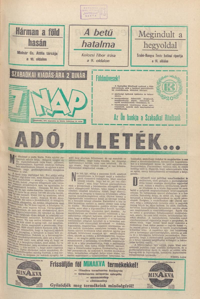7 Nap, 30. évf. 1975. augusztus 22. 33. sz. 1–28. oldal