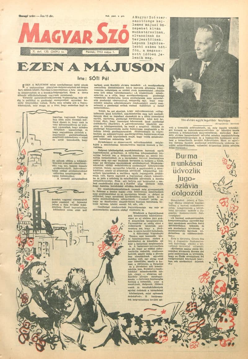 Magyar Szó, 10. évf. 1953. május 1. 120. sz. 1–32. oldal