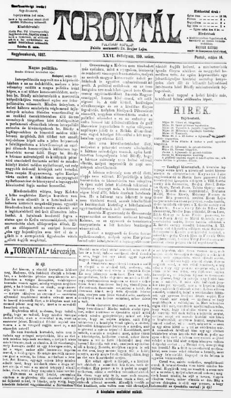 Torontál, 26. évf. 1897. május 14. 110. sz.