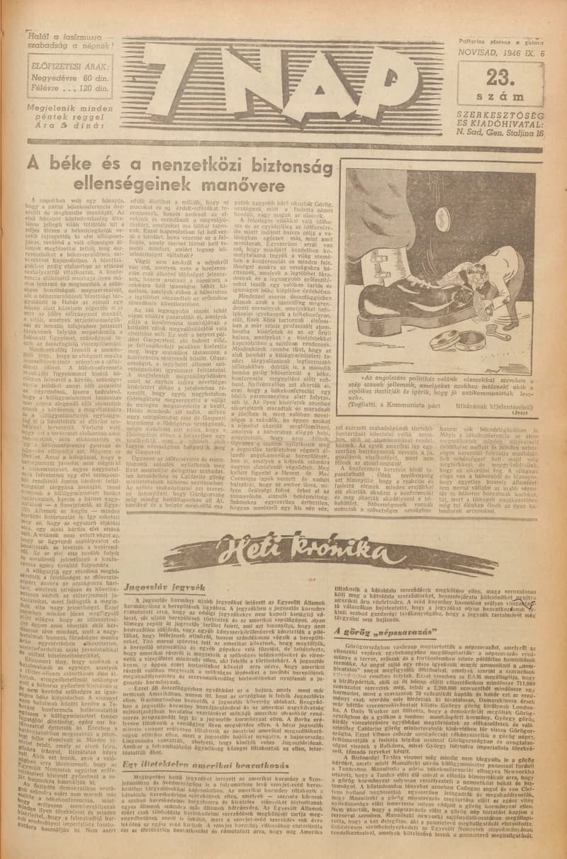 7 Nap, 1. évf. 1946. szeptember 6. 23. sz. 1–12. oldal