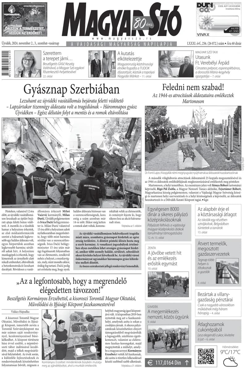 Magyar Szó, 81. évf. 2024. november 2. – 3. 256. sz. 1–32. oldal