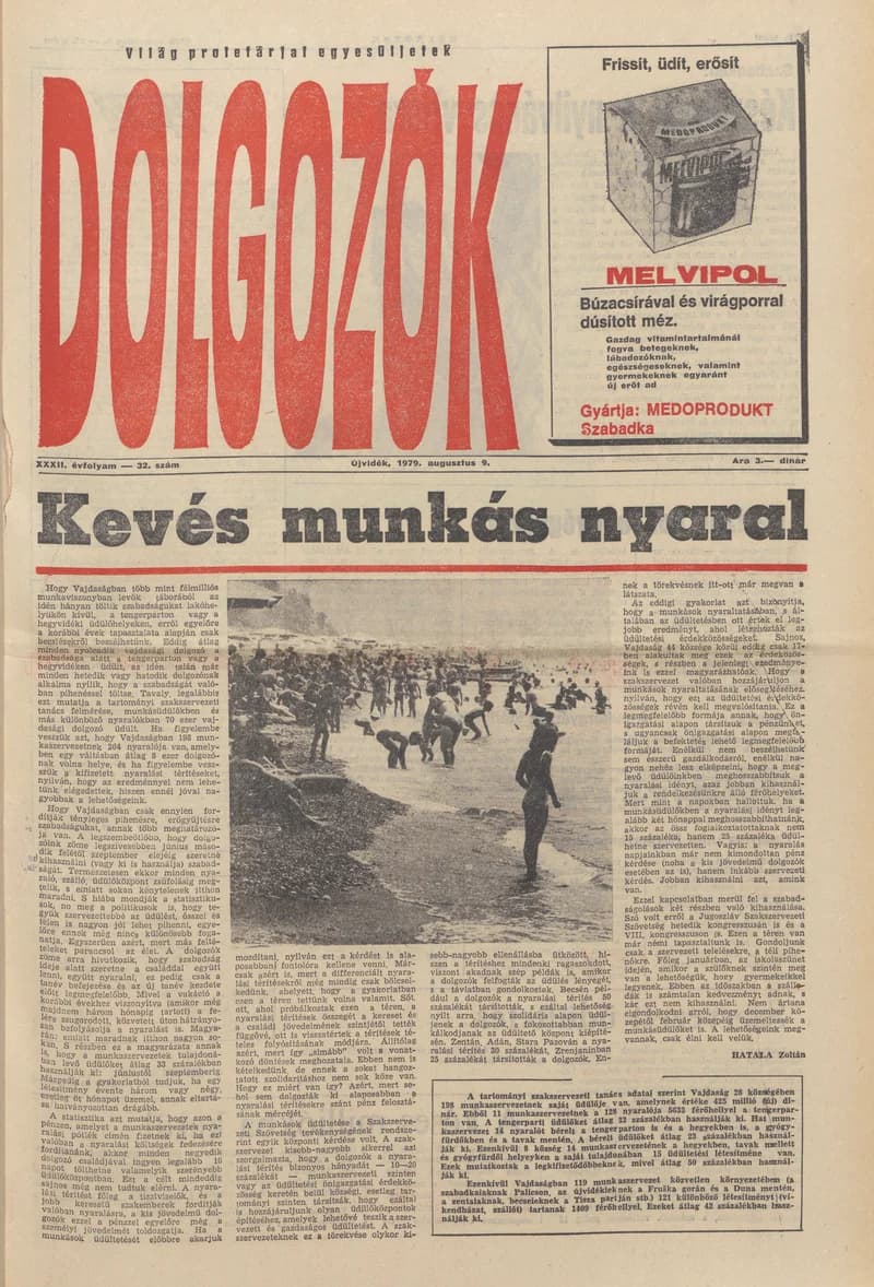Dolgozók, 33. évf. 1979. augusztus 9. 32. sz.