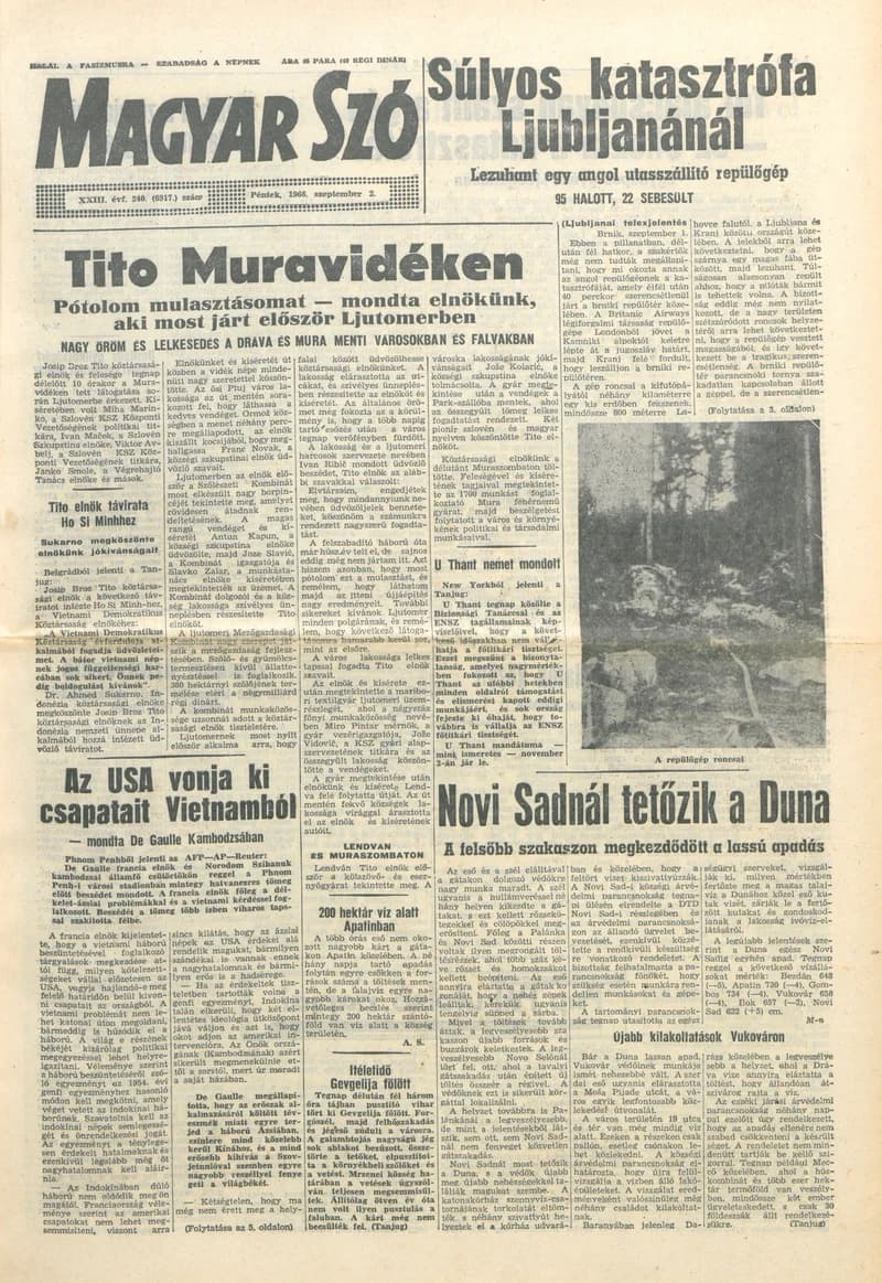 Magyar Szó, 23. évf. 1966. szeptember 2. 240. sz.