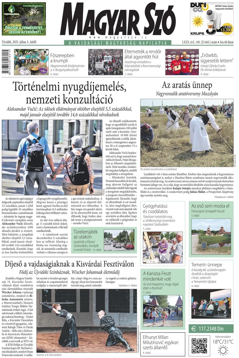 Magyar Szó, 80. évf. 2023. július 3. 149. sz. 1–16. oldal