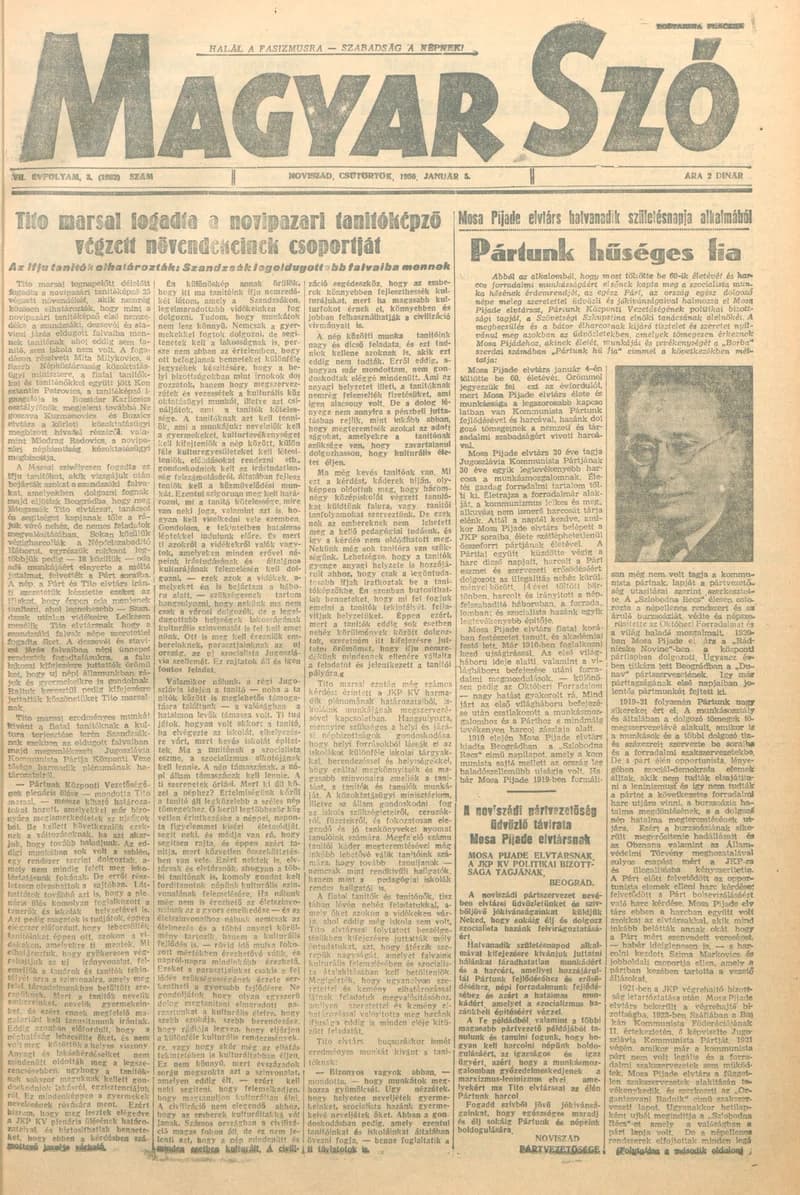 Magyar Szó, 7. évf. 1950. január 5. 3. sz. 1–4. oldal