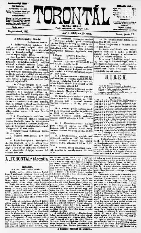 Torontál, 26. évf. 1897. január 20. 15. sz.