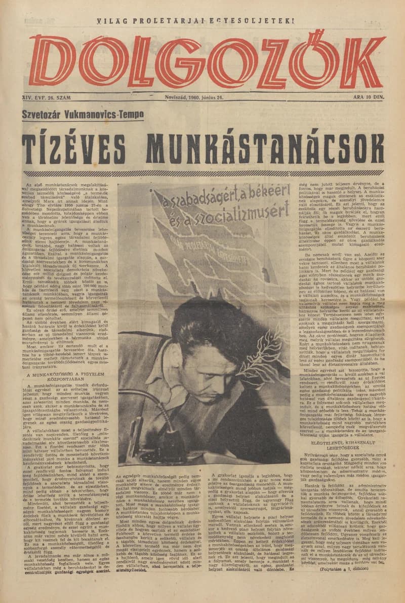 Dolgozók, 14. évf. 1960. június 24. 26. sz.