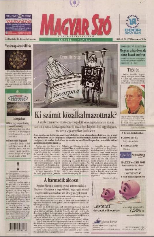 Magyar Szó, 66. évf. 2009. október 24. – 25. 249. sz. 1–24. oldal