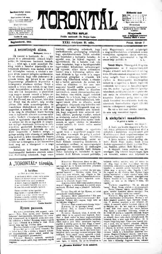 Torontál, 31. évf. 1902. február 7. 31. sz.
