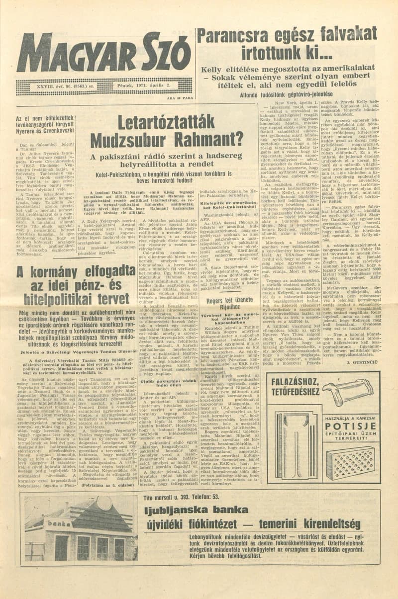 Magyar Szó, 28. évf. 1971. április 2. 90. sz. 1–12. oldal