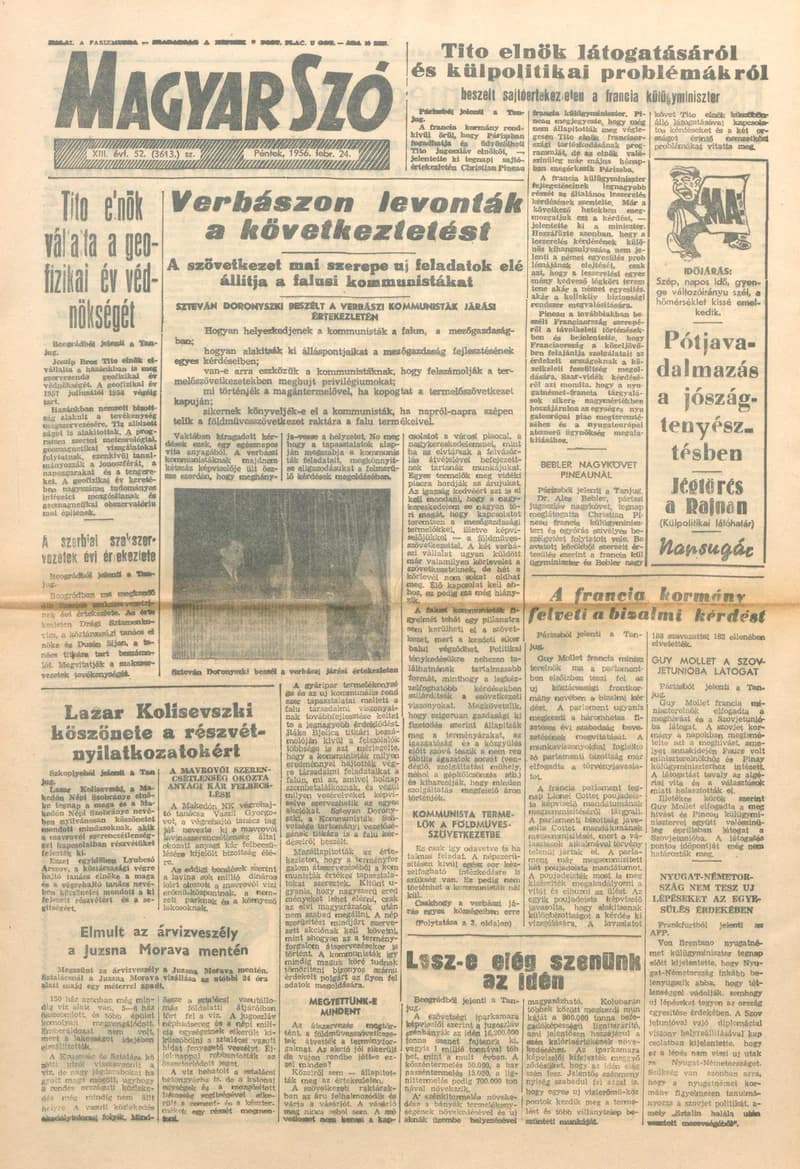 Magyar Szó, 13. évf. 1956. február 24. 52. sz. 1–8. oldal