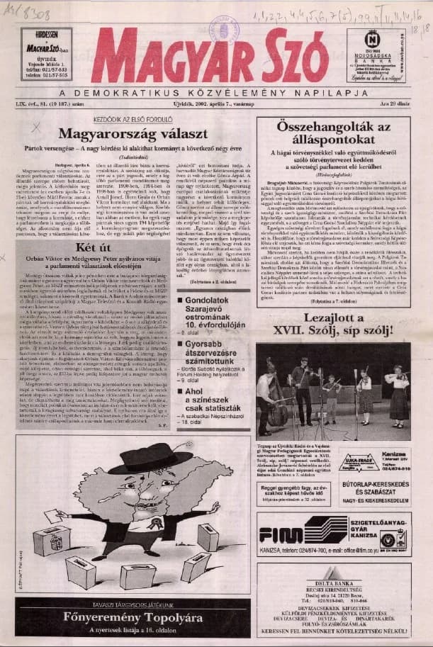 Magyar Szó, 59. évf. 2002. április 7. 81. sz. 1–32. oldal