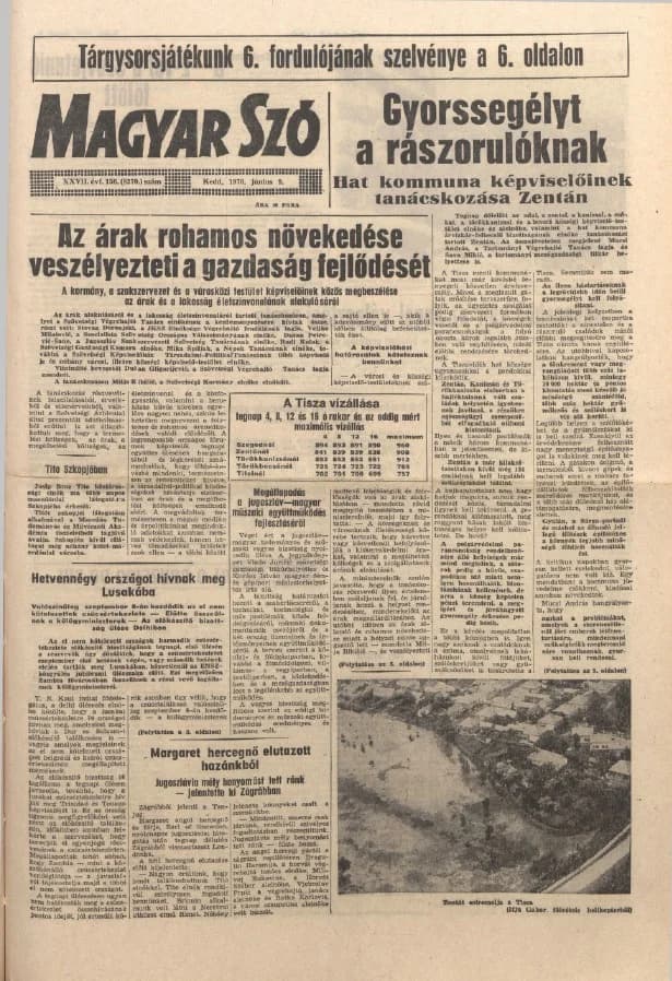 Magyar Szó, 27. évf. 1970. június 9. 156. sz. 1–16. oldal