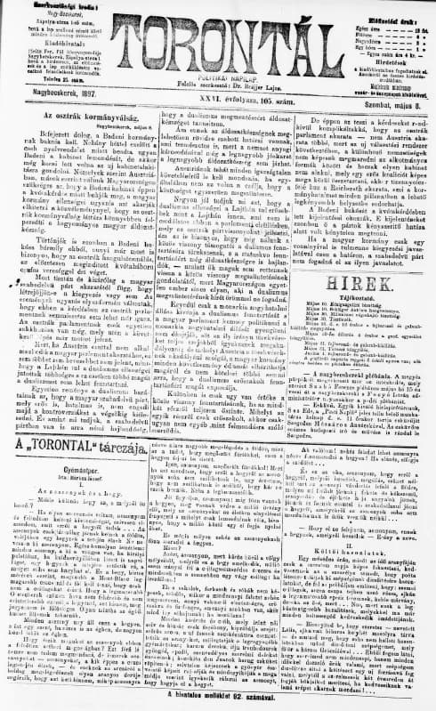 Torontál, 26. évf. 1897. május 8. 105. sz.