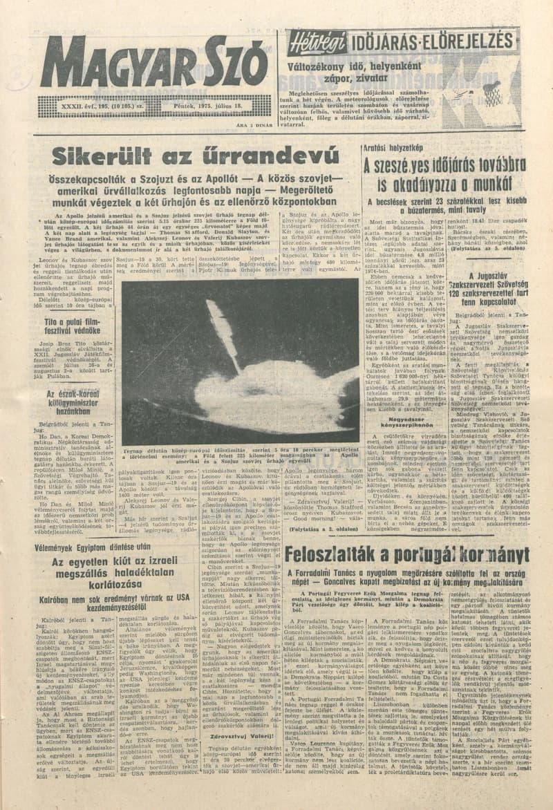 Magyar Szó, 32. évf. 1975. július 18. 195. sz.