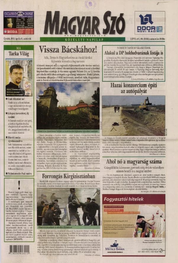 Magyar Szó, 67. évf. 2010. április 8. 80. sz. 1–20. oldal