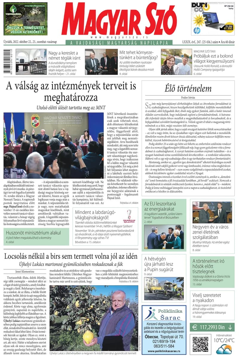 Magyar Szó, 79. évf. 2022. október 22. – 23. 247. sz. 1–32. oldal