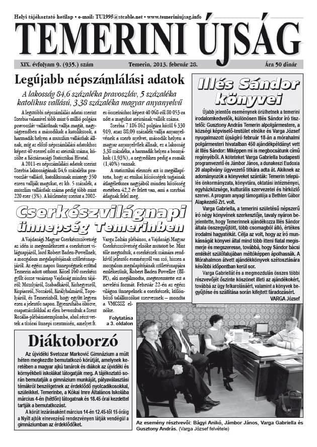 Temerini Újság, 19. évf. 2013. február 28. 9. sz.