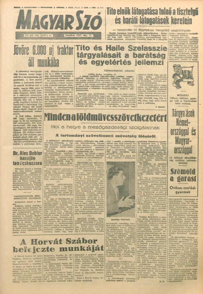 Magyar Szó, 12. évf. 1955. december 17. 343. sz. 1–8. oldal