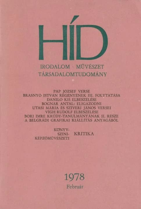 Híd, 42. évf. 1978. február. 2. sz. 133–264. oldal