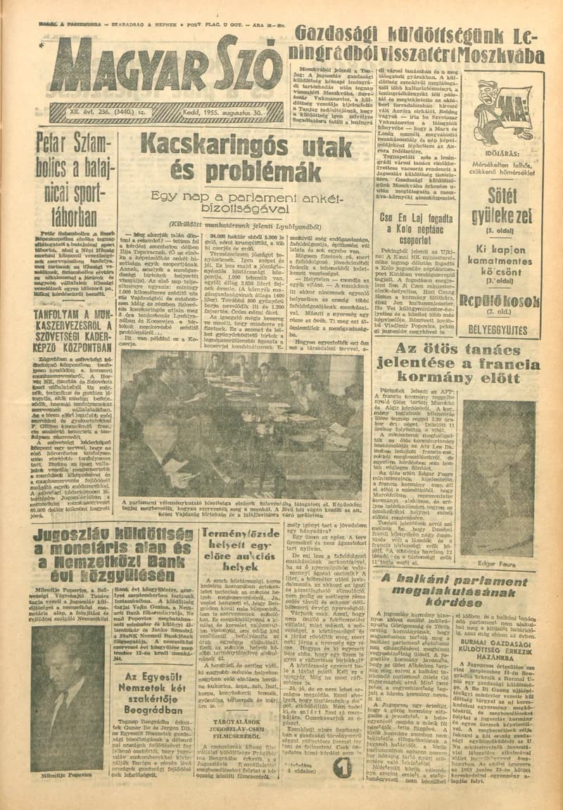 Magyar Szó, 12. évf. 1955. augusztus 30. 236. sz. 1–8. oldal