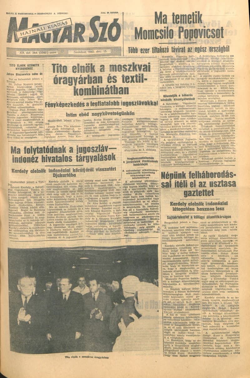 Magyar Szó, 19. évf. 1962. december 15. 344. sz. 1–12. oldal