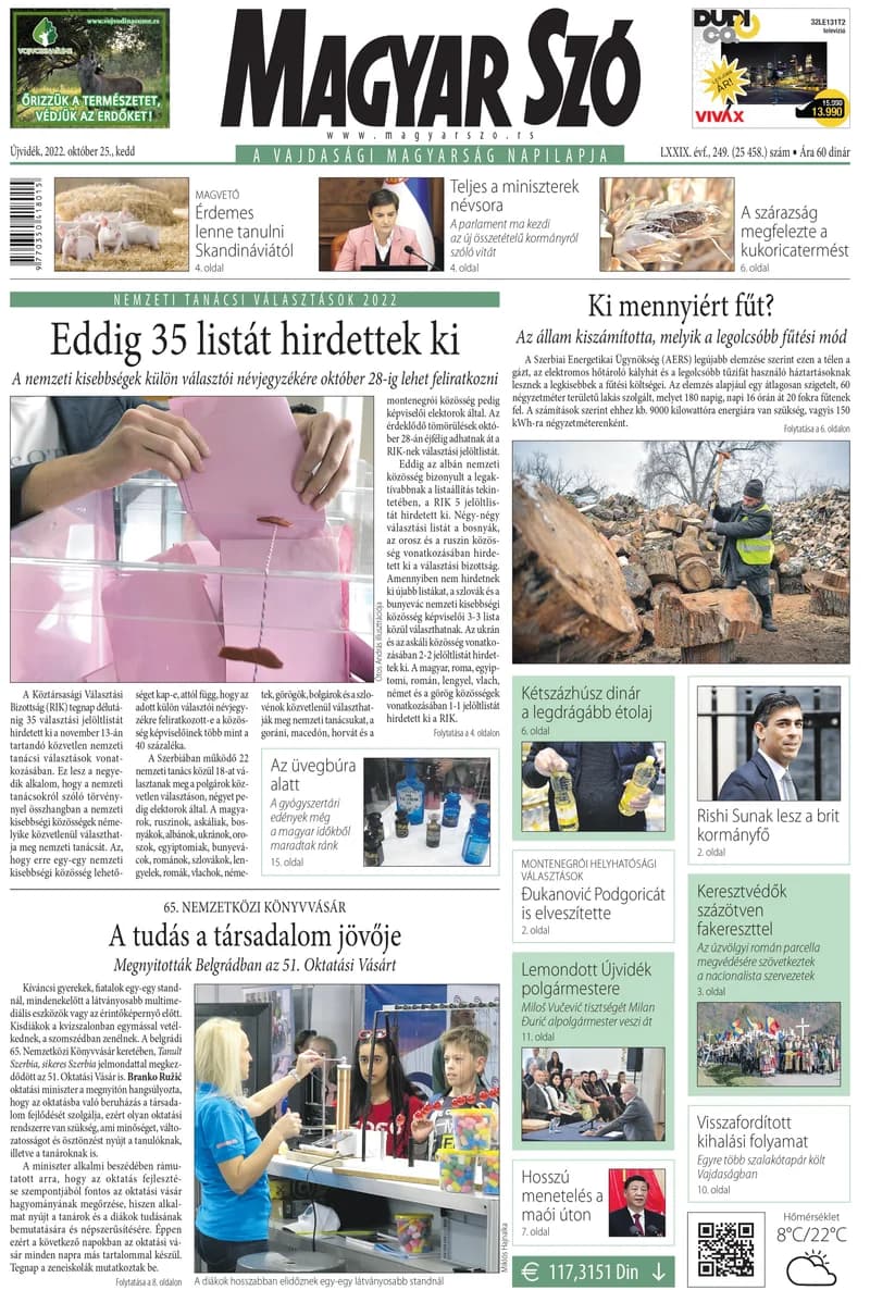 Magyar Szó, 79. évf. 2022. október 25. 249. sz. 1–20. oldal