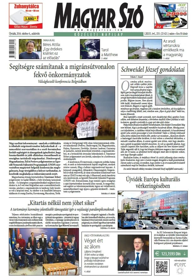 Magyar Szó, 73. évf. 2016. október 6. 233. sz. 1–20. oldal