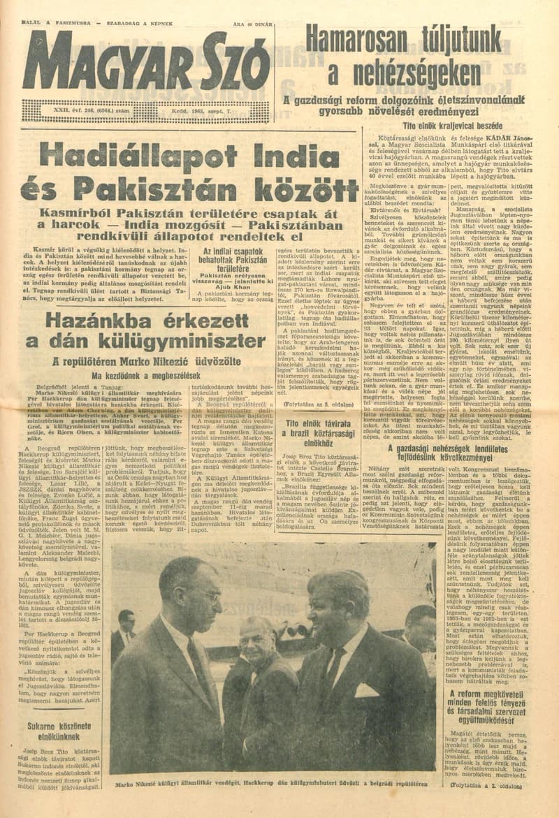 Magyar Szó, 22. évf. 1965. szeptember 7. 246. sz. 1–14. oldal