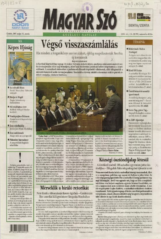 Magyar Szó, 64. évf. 2007. május 16. 111. sz. 1–20. oldal