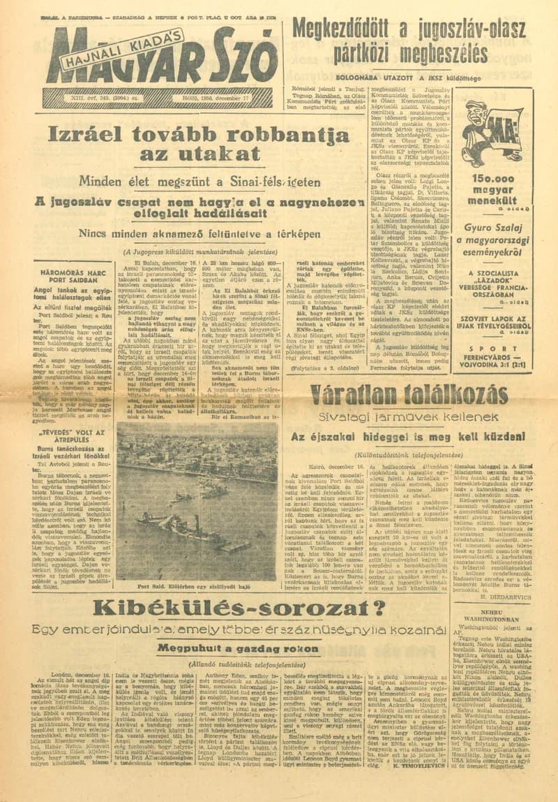 Magyar Szó, 13. évf. 1956. december 17. 343. sz. 1–10. oldal