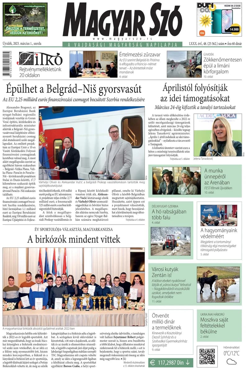 Magyar Szó, 80. évf. 2023. március 1. 48. sz.