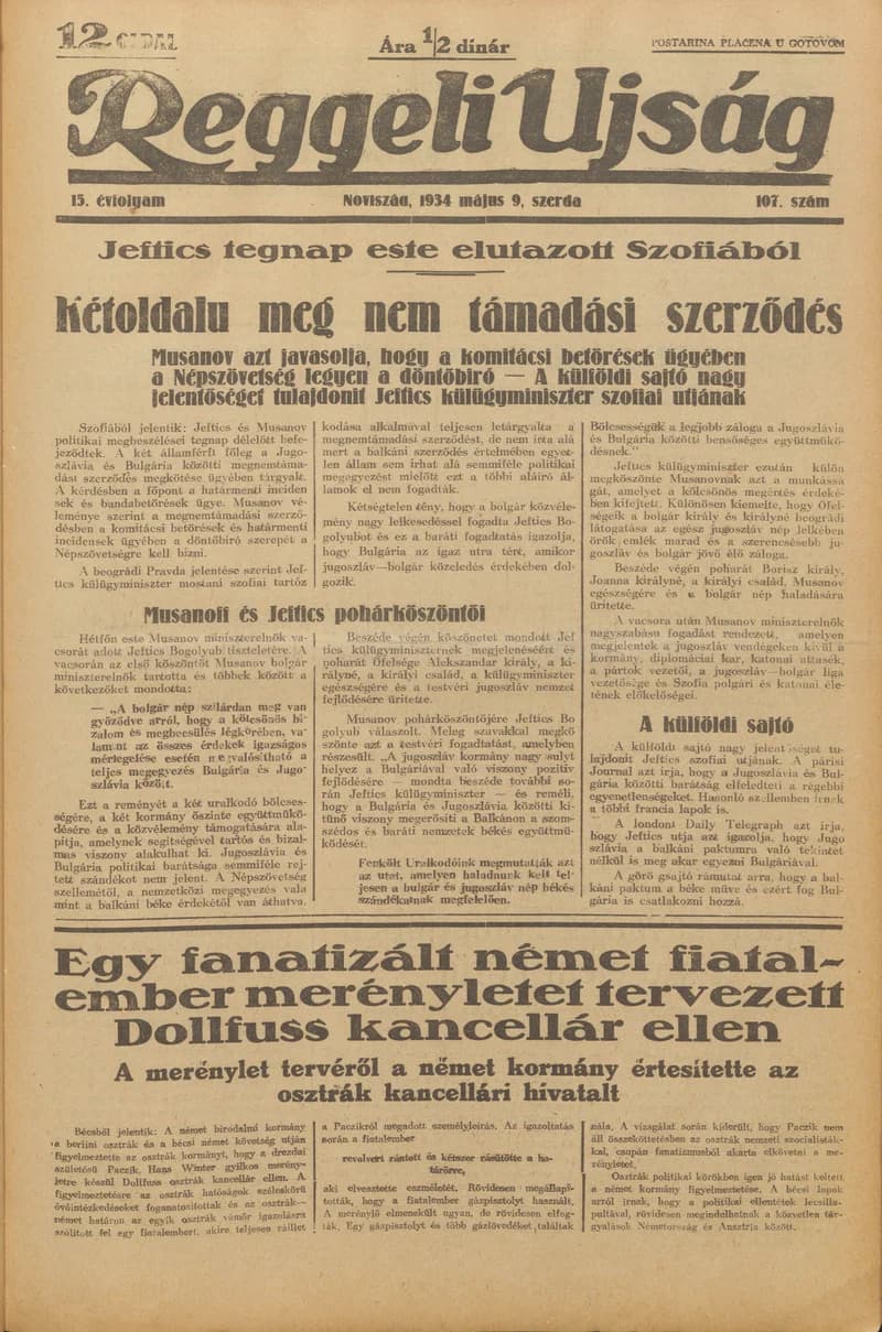 Reggeli Újság, 15. évf. 1934. május 9. 107. sz.