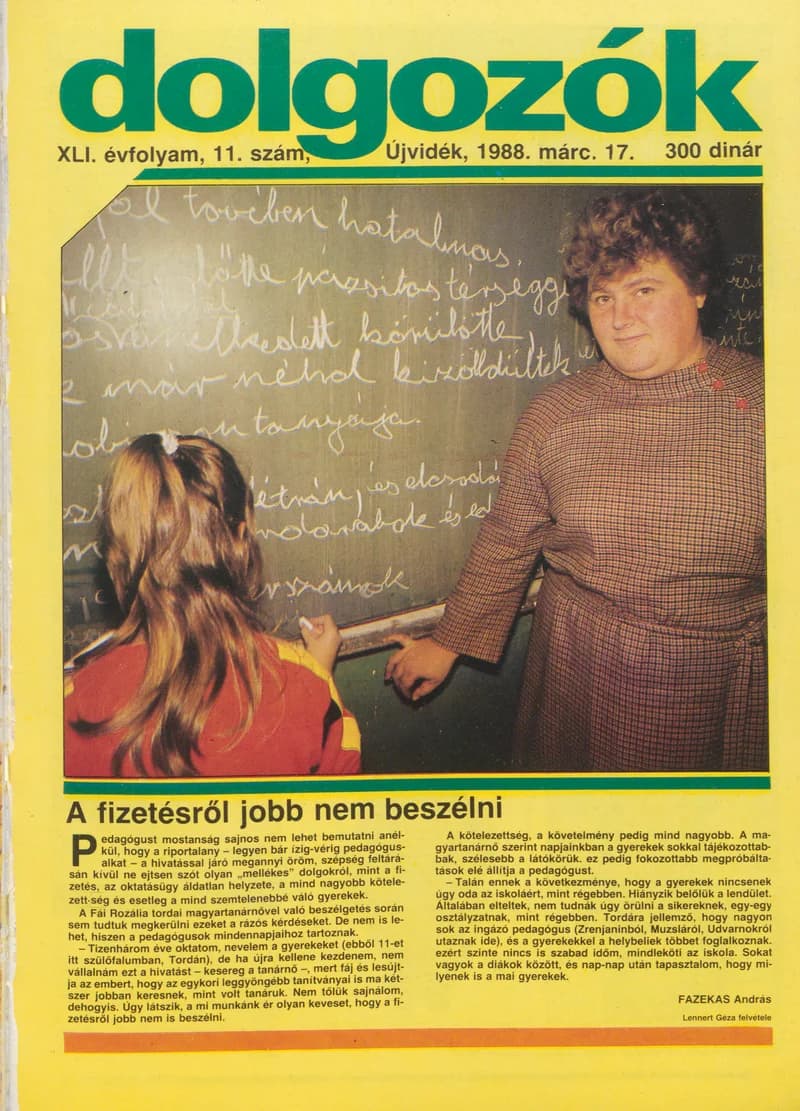 Dolgozók, 42. évf. 1988. március 17. 11. sz.
