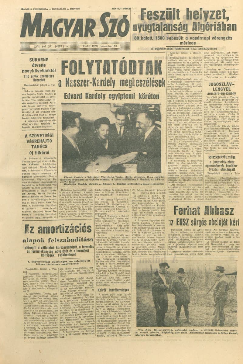 Magyar Szó, 17. évf. 1960. december 13. 291. sz. 1–24. oldal