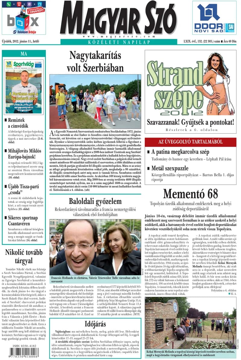 Magyar Szó, 69. évf. 2012. június 11. 132. sz. 1–16. oldal
