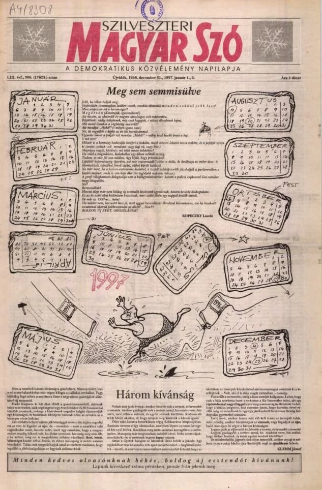 Magyar Szó, 53. évf. 1996. december 31. – 1997. január 2. 306. sz. 1–24. oldal