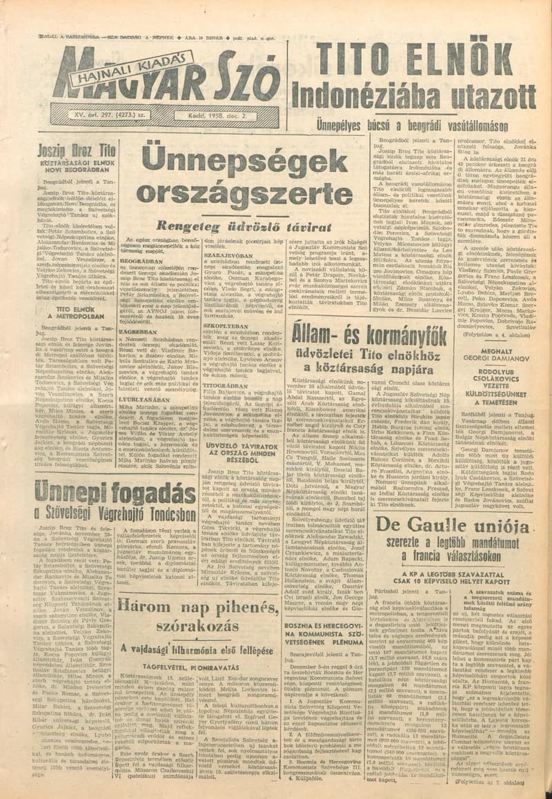 Magyar Szó, 15. évf. 1958. december 2. 297. sz. 1–14. oldal