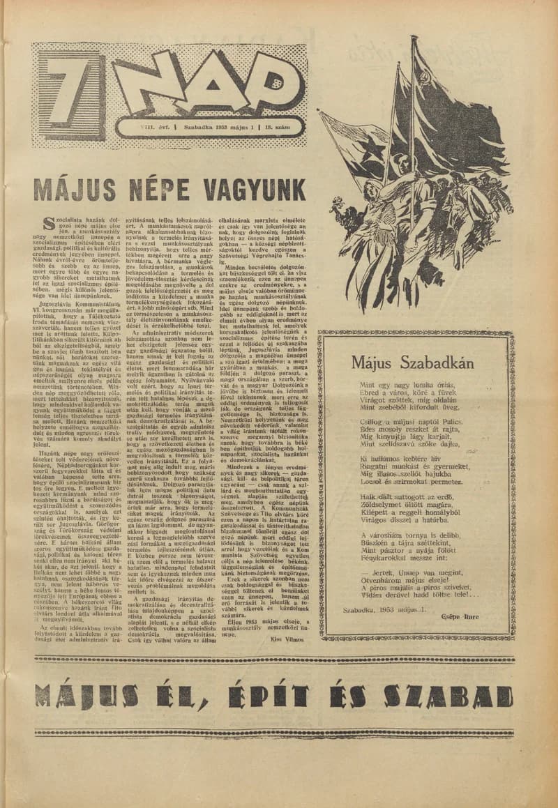 7 Nap, 8. évf. 1953. május 1. 18. sz. 1–18. oldal
