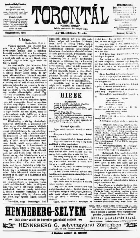 Torontál, 28. évf. 1899. február 4. 28. sz.
