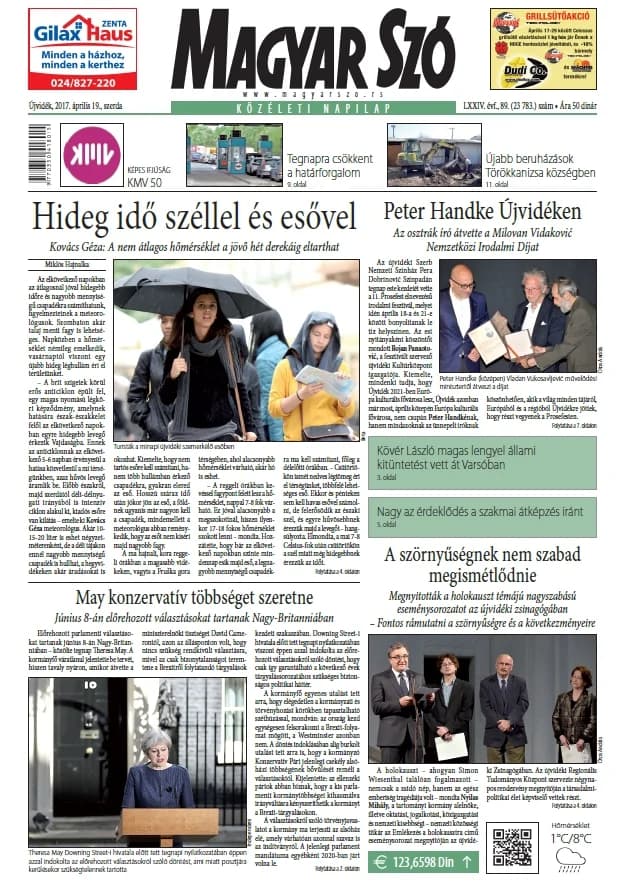 Magyar Szó, 74. évf. 2017. április 19. 89. sz. 1–16. oldal
