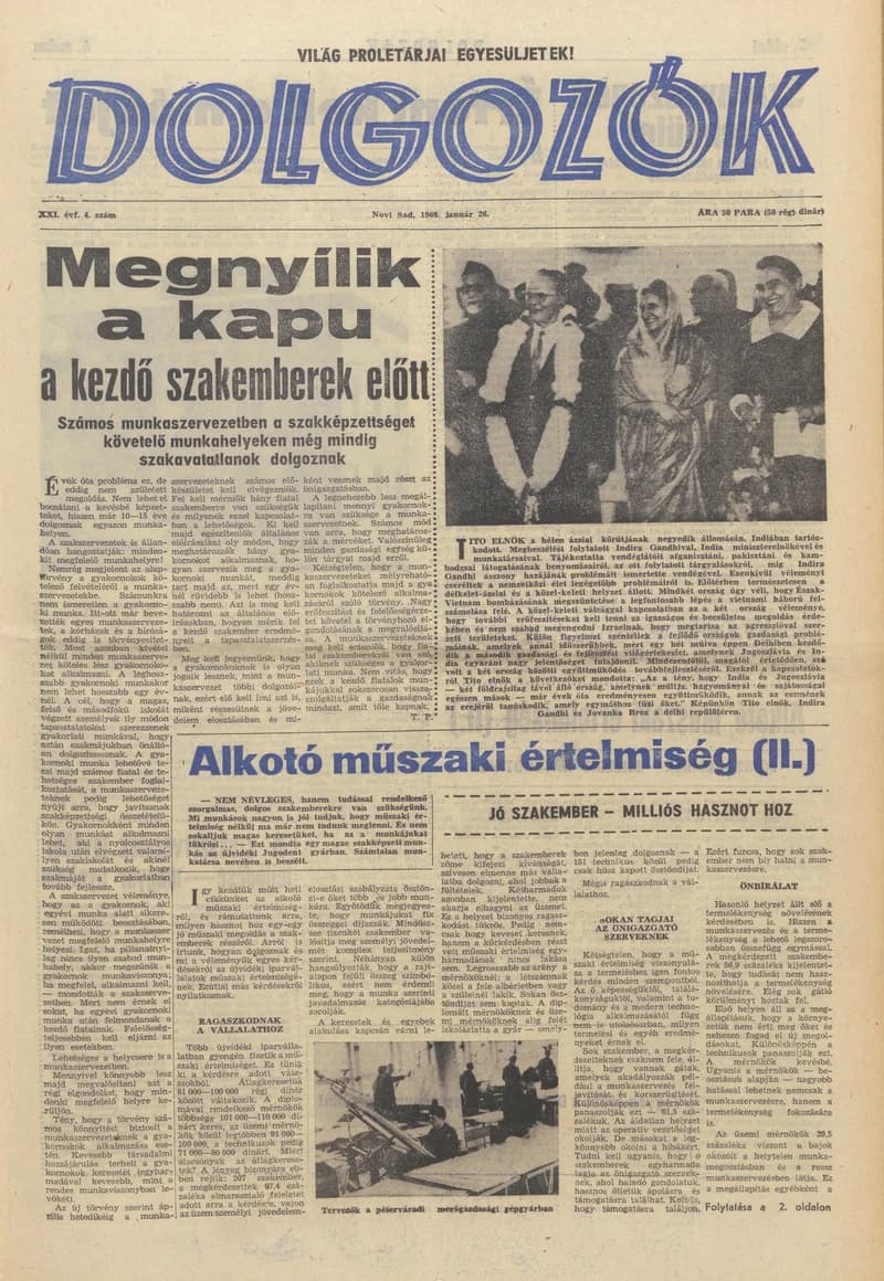 Dolgozók, 22. évf. 1968. január 26. 4. sz.