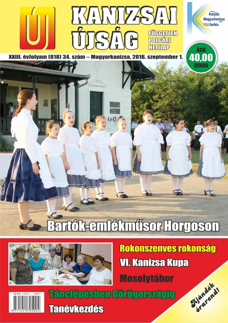 Új Kanizsai Újság, 23. évf. 2016. szeptember 1. 34. sz.
