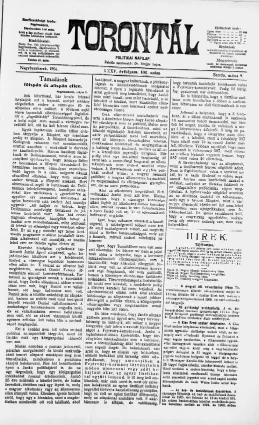 Torontál, 35. évf. 1906. május 9. 106. sz.