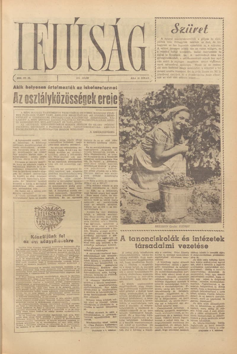 Ifjúság, 12. évf. 1956. szeptember 29. 571. sz.